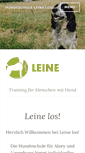 Mobile Screenshot of hundeschule.leine-los.de